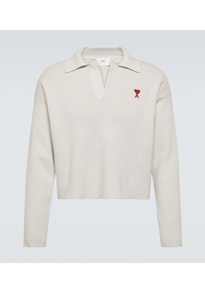 Ami Paris Ami de Cour cotton-blend polo sweater