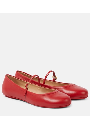Gianvito Rossi Carla leather Mary Jane flats