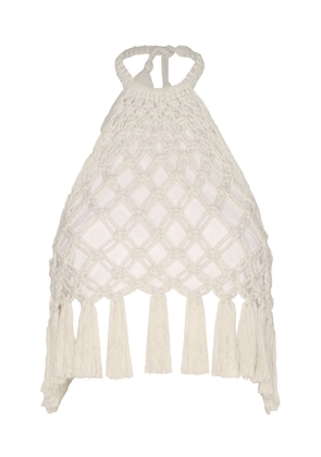 Andres Otalora A-Mar Handmade Macrame Cotton-Linen Top - Moda Operandi