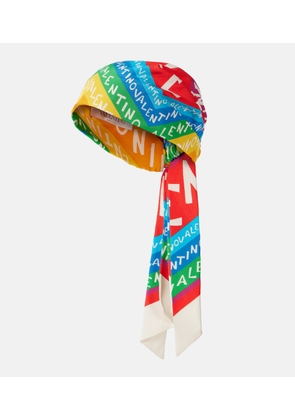 Valentino Valentino Chevron 24 silk and cotton head wrap