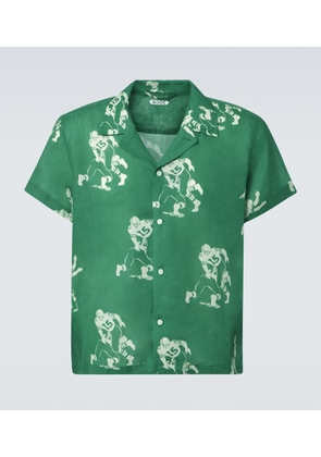 Bode Football Silhouette linen shirt