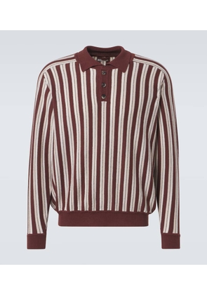 Bode Hogan Stripe wool and cashmere polo sweater