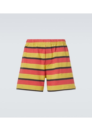 Bode Rec striped cotton jersey shorts
