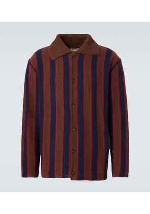 Bode Striped mohair-blend cardigan