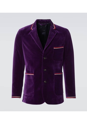 Bode Showcase cotton velvet suit jacket
