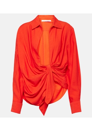 Jacquemus La Chemise Bahia gathered shirt