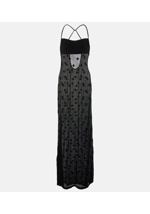 Jacquemus La Robe Maille Puntini polka-dot mesh gown