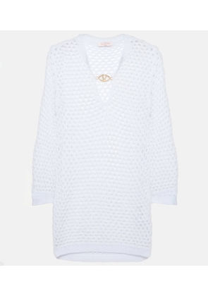 Valentino Fishnet beach dress