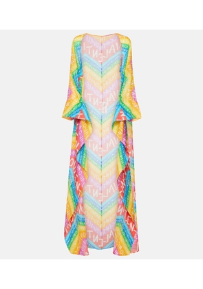 Valentino Logo cotton-blend beach cover-up