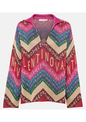 Valentino Logo intarsia sweater