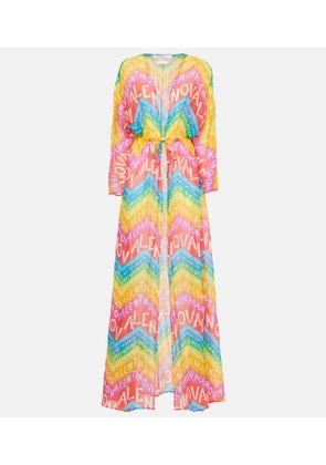Valentino Logo cotton-blend beach cover-up