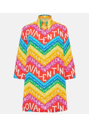 Valentino Logo cotton shirt dress