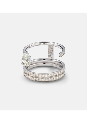 Repossi Serti Sur Vide 18kt white gold ring with diamonds