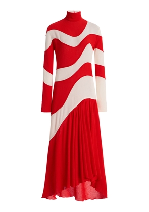Bottega Veneta Cotton-Silk Crepe Midi Dress - Moda Operandi