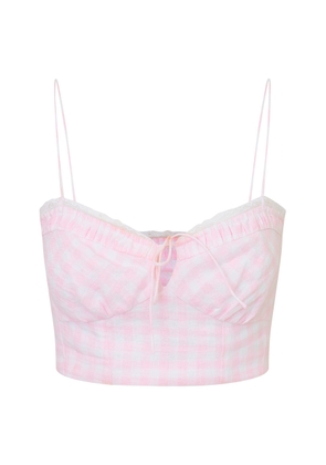 LoveShackFancy Amorana Linen Bustier - Moda Operandi