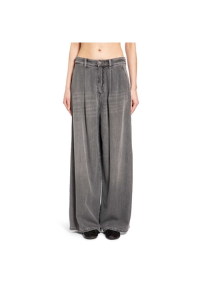 Cotton Viscose Wide Leg Jeans