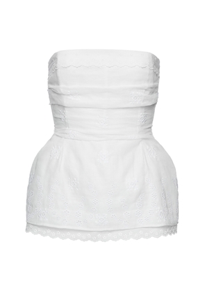 Magda Butrym Lace-Trimmed Cotton-Blend Corset Top - Moda Operandi