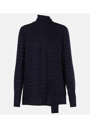 Valentino Toile Iconographe silk jacquard shirt