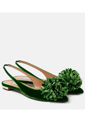 Aquazzura Couturier velvet slingback flats