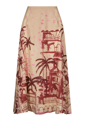 Johanna Ortiz Steps Of Joy Linen Maxi Skirt - Moda Operandi