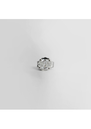 White Gold Earring With Oval Cut Diamond