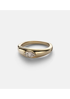 Stone and Strand Muse 10kt gold ring with diamonds