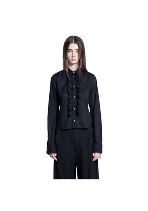 Erma Ruffled Shirt in Light Cotton Poplin