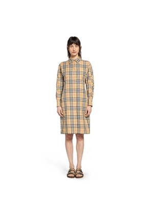 Check Cotton Shirt Midi Dress