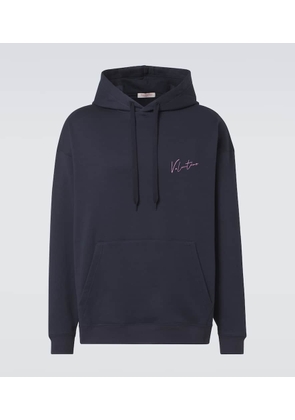 Valentino Logo cotton-blend jersey hoodie