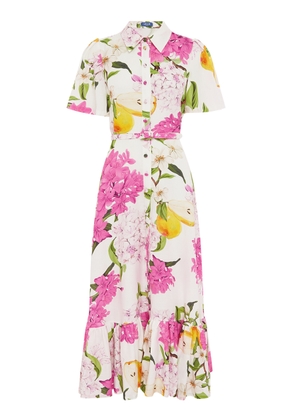 Leo Lin Becca Linen-Blend Midi Dress - Moda Operandi