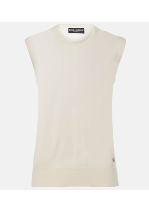 Dolce&Gabbana DG cashmere and silk top