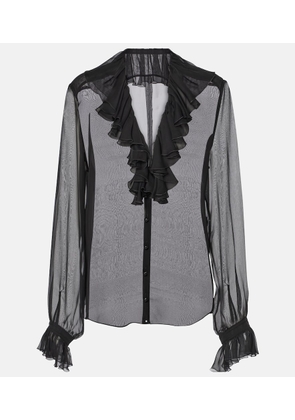 Dolce&Gabbana Ruffled silk chiffon blouse