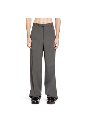 Straight Leg Wool Gabardine Trousers
