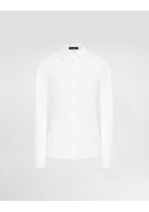 Dolce & Gabbana Stretch Poplin Shirt - Woman Shirts And Tops White Cotton 46
