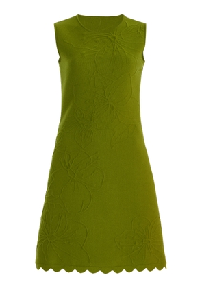 Oscar de la Renta Embossed Knit Mini Dress - Moda Operandi