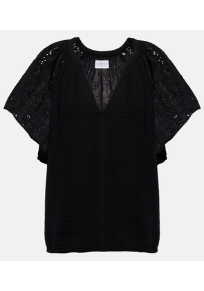 Velvet Tish embroidered cotton top