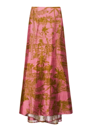 Coniglio Palm Beach Adjustable Bustle Silk Maxi Skirt - Moda Operandi