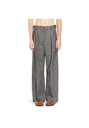 Wide Leg Twill Trousers
