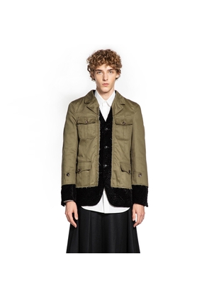 Spliced Military Blazer