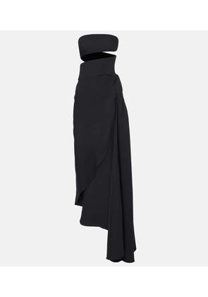 Alaia Spiral silk and wool midi dress