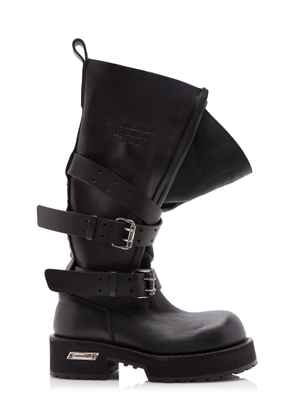 Balenciaga Venom Leather Platform Knee Boots - Moda Operandi