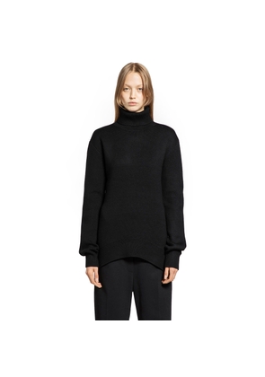 Wool Double Knit Turtleneck Top