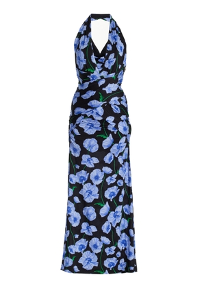 Carolina Herrera Ruched Jersey Halter Midi Dress - Moda Operandi