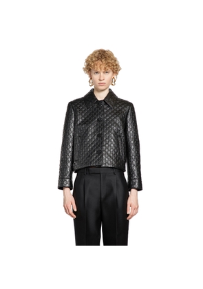 Oversized Bomber Leather Jacket