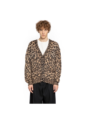 Brushed Alpaca Wool Leopard Cardigan