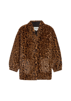 Apparis Jane Leopard Faux Fur Coat - Moda Operandi
