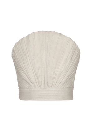 Andres Otalora Copa Cabana Embroidered Linen Top - Moda Operandi