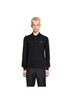 Stretch Wool Polo Shirt with Collar