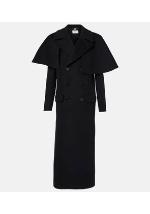 Chloe Belted caped double-breasted wool coat
