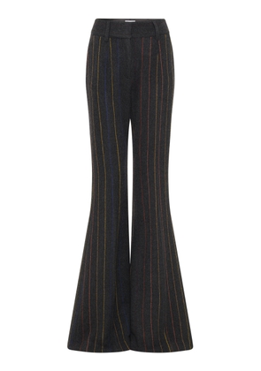 Gabriela Hearst Rhein Striped Wool-Cashmere Flared Pants - Moda Operandi